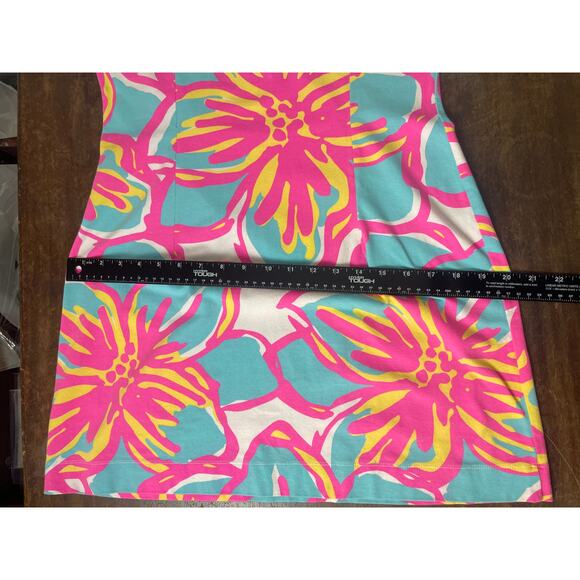 Mahi Gold Women's Dress Size Medium Bright Tropical Casual Short Sleeve Resort - Picture 10 of 12